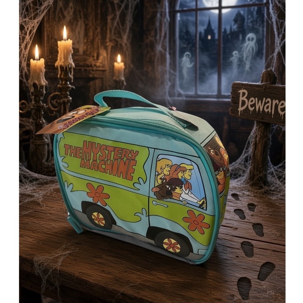 Thermos Scooby-Doo The Mystery Machine Insulated Lunch Kit Bag Blue Green NWT